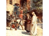 Jesus at the wedding, giving orders about the waterpots - by William Hole